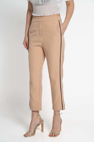 mica Women's Solid Long Formal Trousers