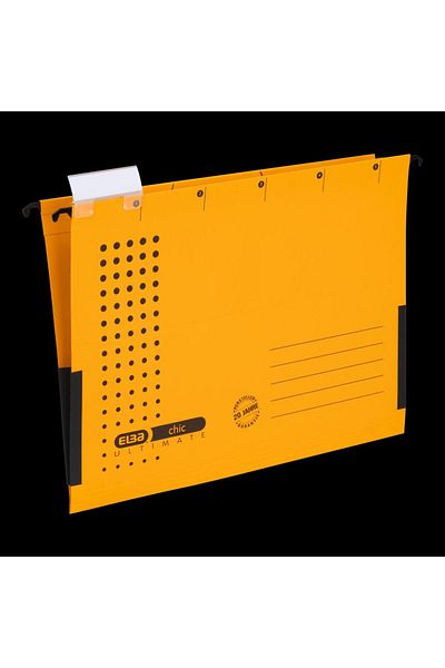 ELBA Dosar suspendat Ultimate cu clișeu A4, carton 240 g/m², capacitate 330 de coli, culoare galbenă