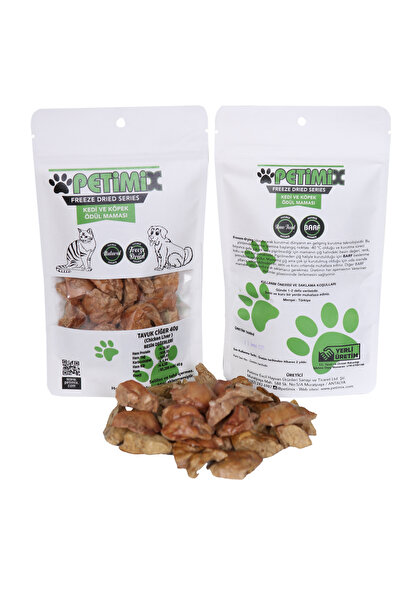 Petimix Freeze Dried Tavuk Ciğer 40g BARF Köpek Ödül Maması