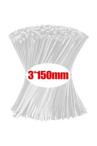 Choice28 300pcs White(3x150mm) 1000/100Pcs Nylon Cable Ties Self-locking Cord Ties Straps Adjustable Cables F