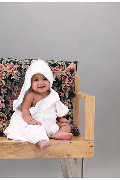 RJ Large baby towel, size 150*70 cm, RG, pink edges