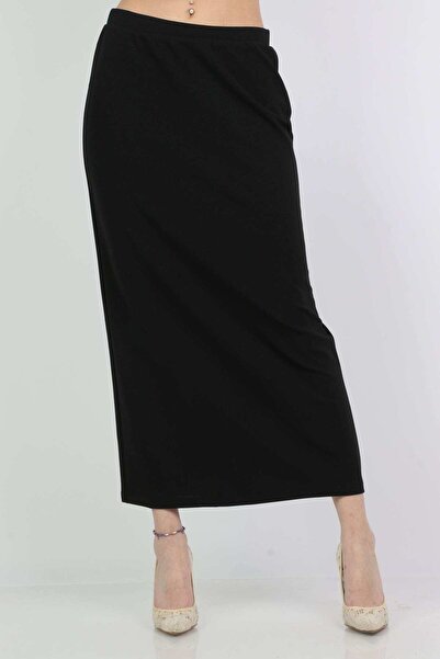mica Solid Knitted Midi Skirt