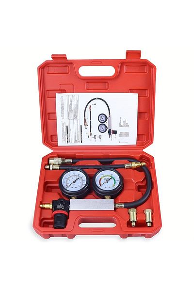 Choice RED Car Cylinder Leak Down Tester TU-21 Gasoline Engine Compression Tester Dual Gauge Leakage Detect