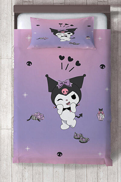 Talia Home Kuromi Patterned Children's Room Bedspread Tlay-325