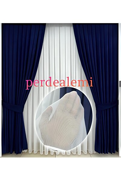 perdealemi Bamboo Linen Tulle Curtain Sparse Pleat 1X2