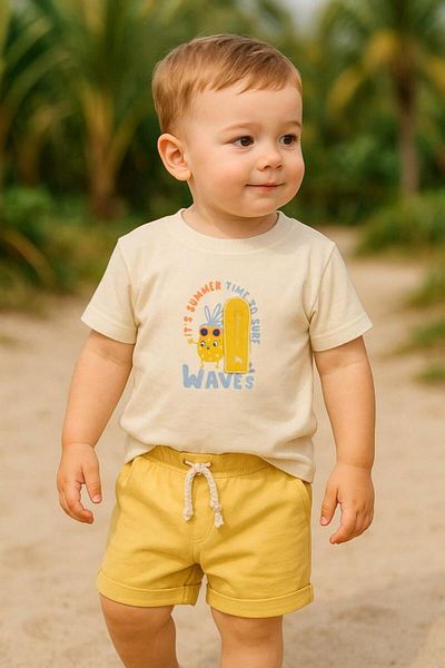 CEVVALMİNİMEN Surfboard Applied Printed Combed Double Set