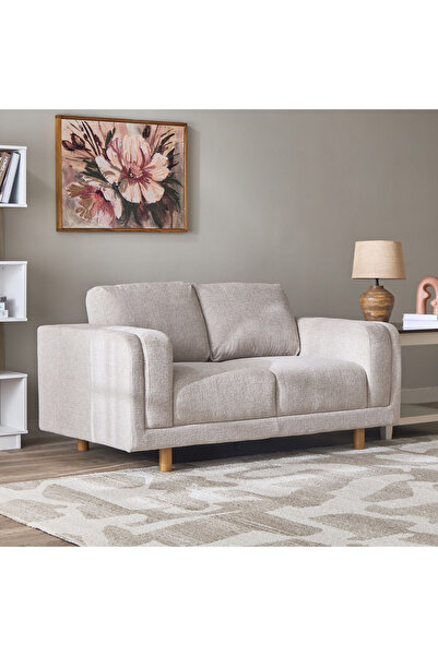 Home Box أريكة بورتلاند القماشية ذات المقعدين