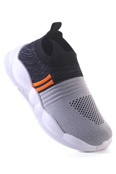 Pine kids Pine Kids Slip On Knitted Sneakers - Grey & Black