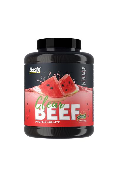 Basix Clear Beef Isolate Protein, Watermelon, 2 Kg, Pure Beef Protein Rich in Essential Amino Acids