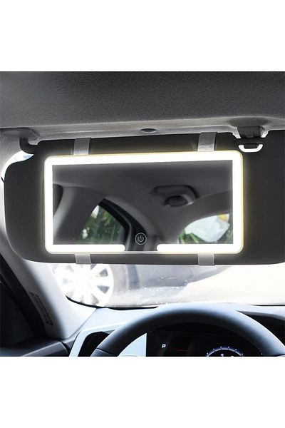 Choice 1Pcs Car Sun Visor Vanity Mirror LED High-definition Vanity Mirror with 3 Light Modes Touch Screen U