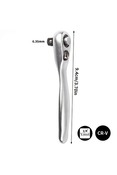 Choice1 1PCS B Ratchet Wrench - 1/4 Drive Ratchet Handle with 72 Teeth Quick ...