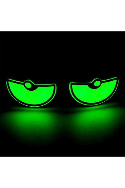 Choice6 مصباحان LED أخضران من نوع B للدراجات النارية، على شكل عين شيطانية، نص...