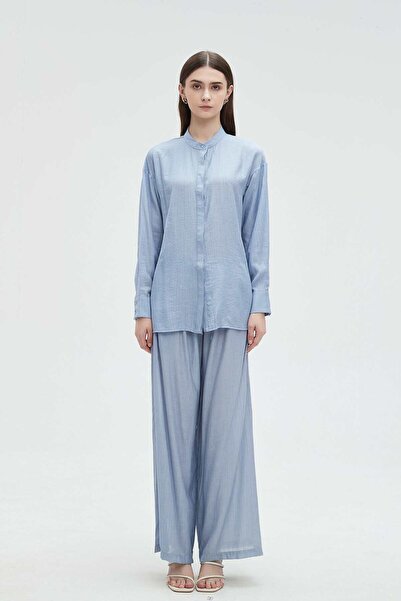 mica Women's Long Sleeve Sheer Blouse