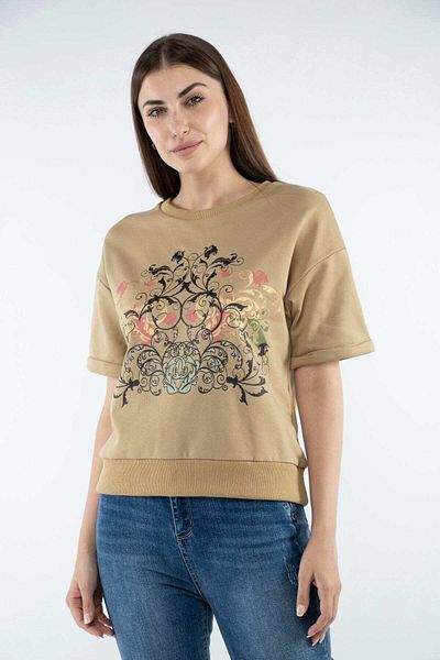 mica Short Sleeve Floral Print Blouse