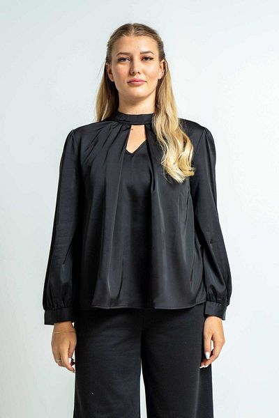 mica Women's Plain Formal Blouse with Chest Opening