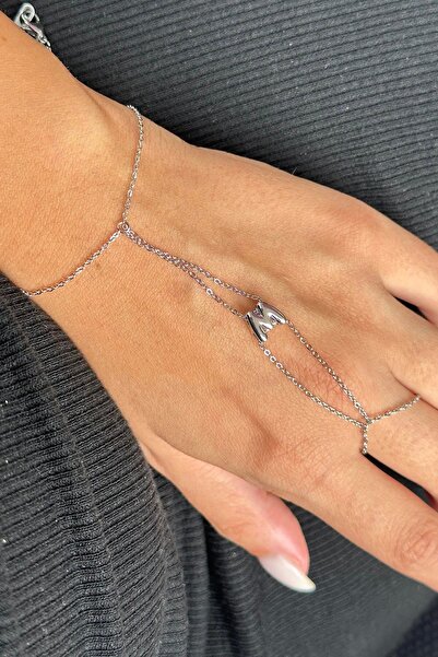 TAKIŞTIR فضي اللون حرف M من الفولاذ شاهميران