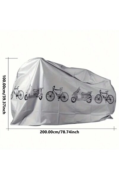 Choice غطاء دراجة مقاوم للماء ومضاد للمطر من قطعة واحدة باللون الرمادي، غطاء ...