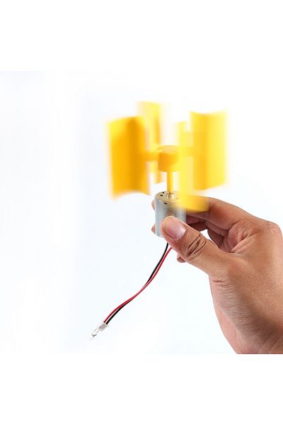 Choice GS00031 DIY Kit Small Motor Vertical Wind Turbines Blades Breeze Electricity Generator Science Model
