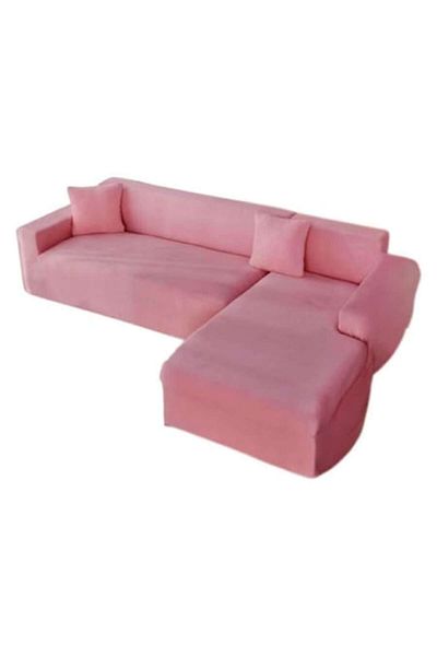 OEM Husă elastică pentru canapea, catifea, uni, L/M, 130X180cm/180x230cm, MS STAR, roz