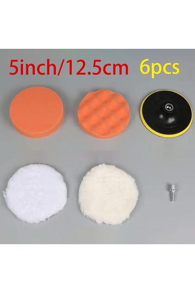 Choice 5inch 4-5Inch Car Polishing and Waxing Set, 100mm Multi-Functional Buffing Pads Kit - Soft Sponge, W