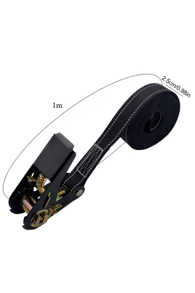 Choice black Car Ratchet Straps 800kg Tension Rope Cam Buckle Straps with Ref...