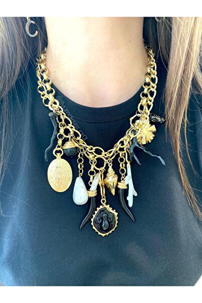 Lilyum Aksesuar نموذج العلامة التجارية صدفة البحر المرجاني اللؤلؤ الميدالية ا...