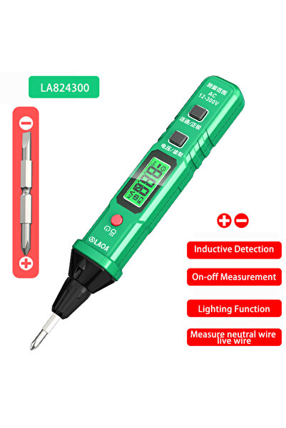 Choice جهاز قياس متعدد رقمي صغير LAOA 12 فولت - 300 فولت، قلم اختبار البث الص...