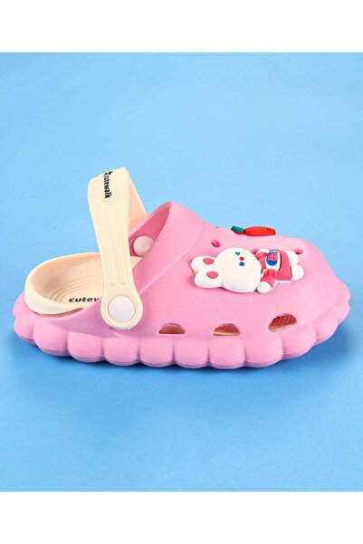 Cute Walk by Babyhug Clogs with Back Strap Bunny Applique - Pink