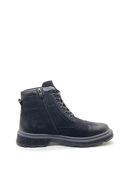 grado Genuine Leather Zippered Men's Boots Black Nubuck 1984