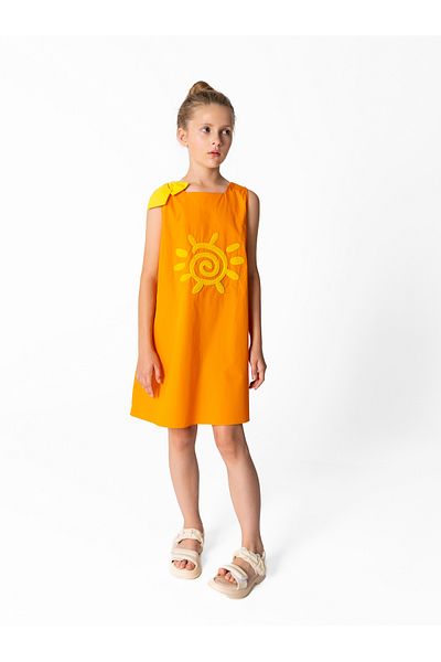 Lia Lea Girl Orange Dress