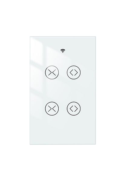 MOES Switch US White Tuya Smart Life WiFi RF 2 Gang Double Curtain Blind Switch for Roller Shutter E