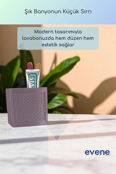 Evene Θήκη οδοντόβουρτσας Βάση οδοντόβουρτσας Βάση οδοντόβουρτσας Ματ Μωβ Χρώμα Μοντέλο 92