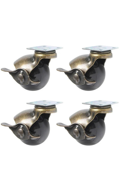 Choice 2 inch With brake casters Universal Swivel Casters 2'' Antique Copper ...