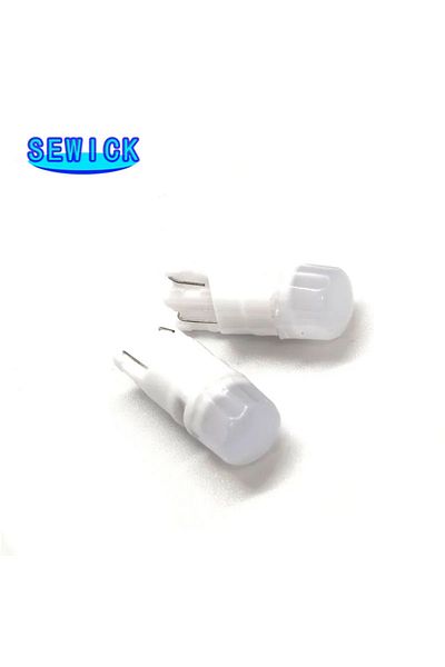 Choice WHITE 100Pcs T10 W5W Ceramic 3D LED Waterproof Wedge Licence Plate Lights WY5W Turn Side Lamp Car Re