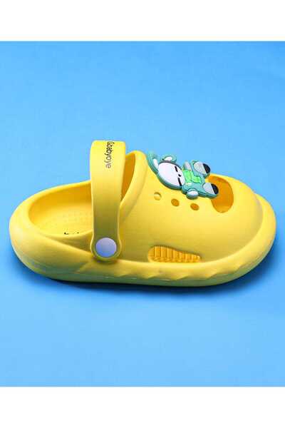 Babyoye Clogs with Backstrap Closure & Bunny Applique - Yellow