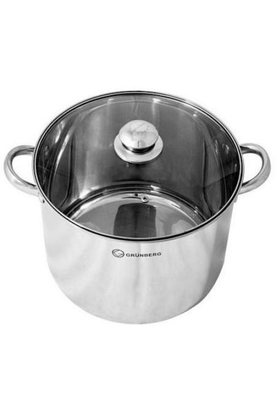OEM Stainless Steel Pot with Glass Lid, SWBSA, Grunberg GR2124, 9L