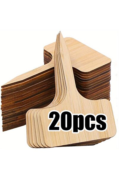 choice2 20 قطعة من ملصقات نباتات بامبو ، علامات نباتات على شكل حرف T، علامات ...