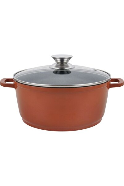 OEM Aluminum pot with ceramic coating, glass lid, 32cm, Grunberg GR9032