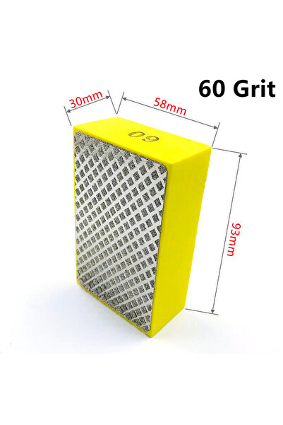Choice 60 grit Diamond Hand Polishing Pads 93mmx58mm Tile Glass Abrasive Grin...