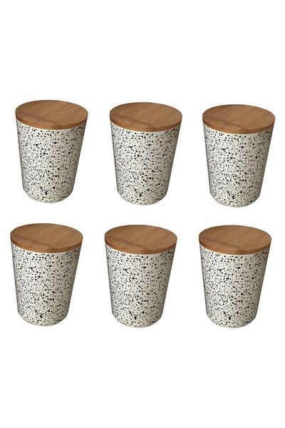 OEM Set 6 Recipiente depozitare cu capace, Din bambus