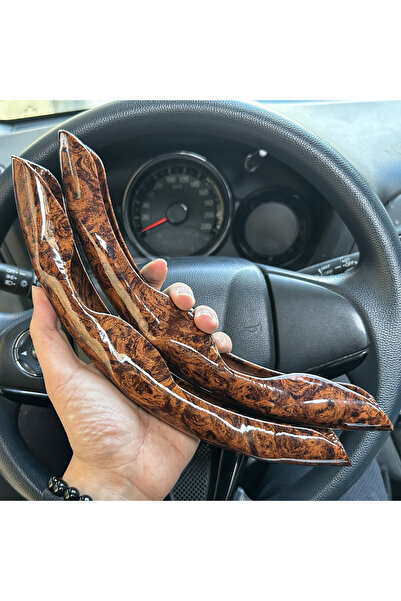 Choice غطاء عجلة قيادة سيارة بني عالمي مكون من قطعتين، مضاد للانزلاق، من أليا...