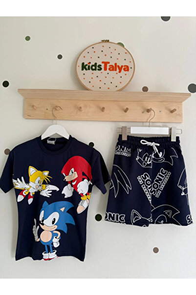 kidstalya بدلة سونيك مع شورت