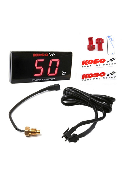 Choice1 مقياس حرارة ورطوبة رقمي للدراجات النارية من ريد ميتر، مزود بمستشعر لق...