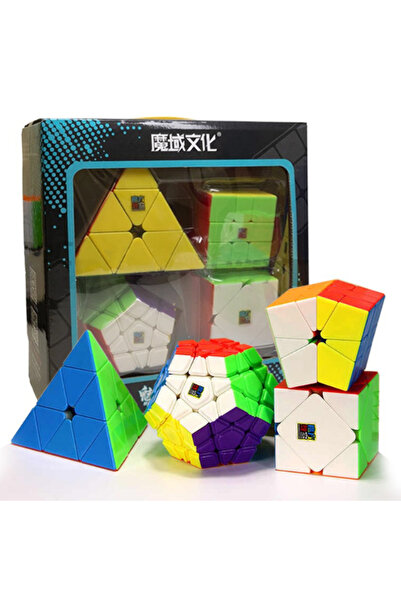 Toyki Toys مجموعة مكعبات السرعة من MFJS MeiLong WCA - صندوق هدايا مكعب الذكاء المتعدد بدون ملصقات