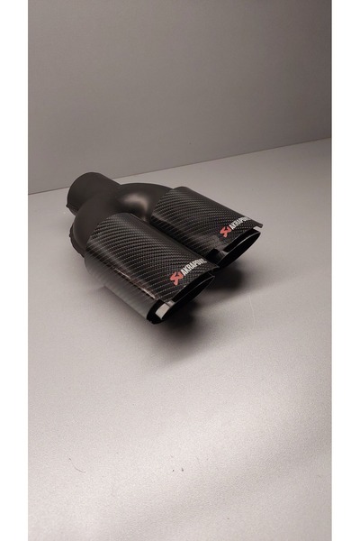 akt egzoz 76mm Çiftli Sağ Akrapovic Egzoz Ucu parlak karbon fiber Universal