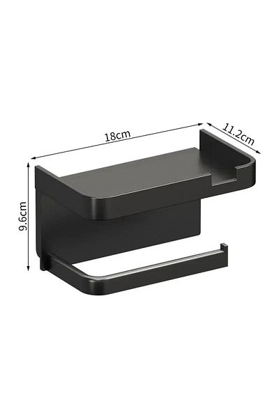 Choice black B8231B 1pc Toilet paper holder, plastic storage rack, kitchen towel holder, seasoning bottle,