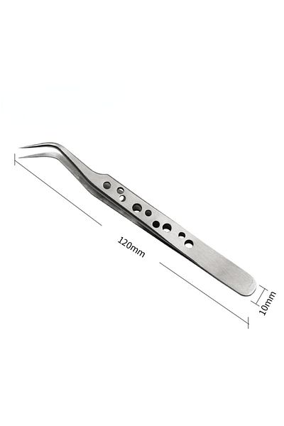 Choice Curved Electronics Industrial Tweezers Anti-static Curved Straight Tip Precision Stainless Forceps P