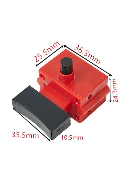 Vibra Tite 1PCS FA2-10/2B 10A 250V 5E4 Momentary Electric Power Tool Trigger Switch Black Red Large Pullout ...