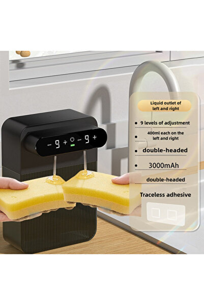 Choice1 موزع صابون رغوي أوتوماتيكي طراز B بسعة 400 مل + 400 مل قابل لإعادة ال...