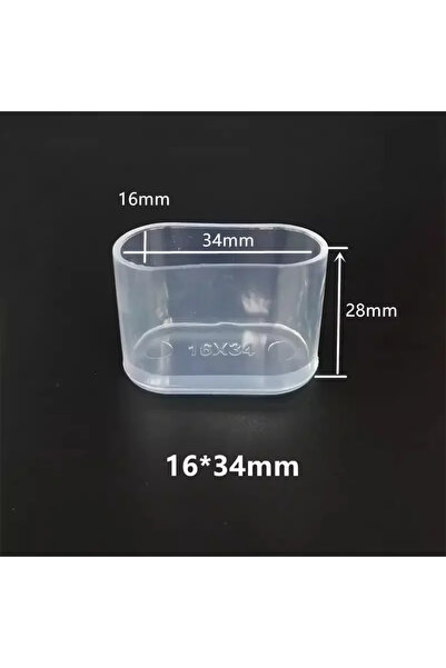 Choice 16x34mm-transparent 8pcs Non-Slip Oval Chair Leg Caps Feet Protector P...